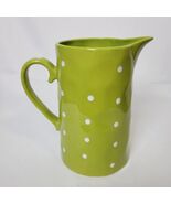 Maxwell &amp; Williams Sprinkle Lime Green Pitcher with Handle Polka Dots 58... - $37.37 CAD