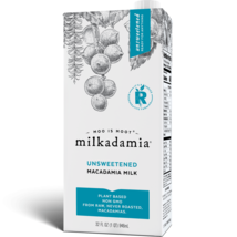 Milkadamia UNSWEETENED Macadamia Milk 32 fl oz, 3 packs BB 06-13-24 - £16.88 GBP