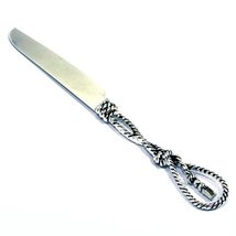 Silver plated Cake Knife - Rope Design - £10.79 GBP