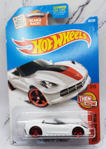 Hot Wheels 2016 &#39;14 Corvette Stingray Convertible Then And Now 7/10 White - $4.94