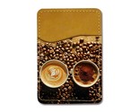 Coffee Latte Cappuccino Universal Phone Card Holder - $9.90