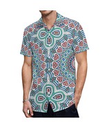 Mondxflaur Mandala Flower Button Down Shirts for Men Short Sleeve Pocket... - $36.39 CAD