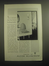 1931 Alcoa Aluminum Chairs Ad - They answer that fine frenzy for things modern - £14.77 GBP