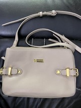 Joy Mangano Pebbled Tan Genuine Leather Purse Shoulder Crossbody Bag - £11.12 GBP