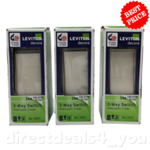 Leviton #5603 Decora 3 Way Switches 15A 120/277v Pack of 3 - £16.21 GBP