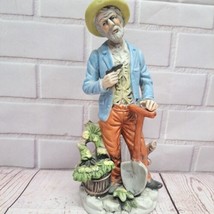 Vintage Homco Old Man Gardening Ceramic Figurine #8816 Home Interior - €13,73 EUR