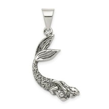 NEW Sterling Silver Antiqued Mermaid Pendant - £28.51 GBP