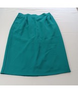 Vintage City Girl By Nancy Bolen Women's Turquoise Back Zip &amp; Slit Skirt... - $20.78