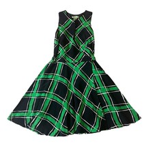 Maple Anthropologie Across the Land Dress Green Plaid A-Line Size 0 Women&#39;s - £28.01 GBP