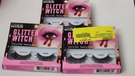 KISS Halloween Limited Edition Glitter Witch False Eyelashes 3 Pairs 91078 - $12.76