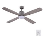Home Decorators Kitteridge 52 in. LED Indoor Greywood Ceiling Fan with L... - $94.94