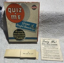 Vtg 1942 QUIZ-ME The Game Of Useful Knowledge #4291 Milton-Bradley Co. Complete - £7.90 GBP