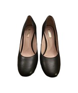 Louise et Cie Jayant Pump Black 10M Elegant Block Heel Leather Shoes for... - $475.69 MXN
