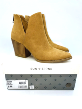 Sun + Stone Elizaa Pointed Toe Boots- Tan , US 5M - £19.67 GBP