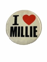 I Love Millie Vintage 1980s Pinback Button - £9.20 GBP