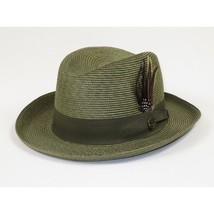 Men Bruno Capelo Summer Spring Soft Straw Style Hat Godfather GF206 Olive image 4