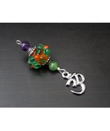 Amethyst and Jade Emerald Fire Om Blessingway bead - Blessing, baby show... - £12.58 GBP