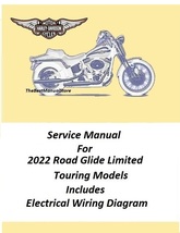 2022 Harley Davidson Road Glide Limited Touring Models Service Manual  - £22.08 GBP