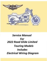 2022 Harley Davidson Road Glide Limited Touring Models Service Manual  - $30.95