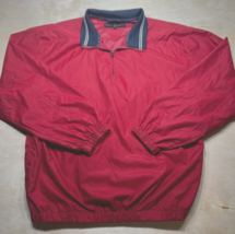 Vintage Tommy Hilfiger Jacket Mens XL Windbreaker Pullover Golf 1/4 ZipRed - $29.21