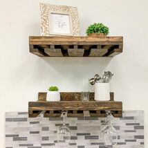 Intrinsic Haven Cask &amp; Timber Wall Mounted Wine Stemware Glass Holder, S... - $137.20+