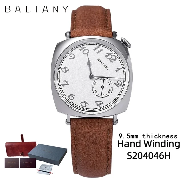 Classic Men&#39;s Mechanical Watch Seagull ST1701 Sapphire Leather Waterproo... - $381.74