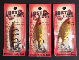 Lost Loot 1.3 oz Yellow Trolling Casting Fishing 2.5&quot; Spoon Lot (Qty 3) NEW - £10.92 GBP