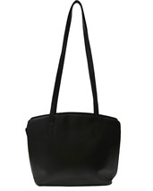 Vintage HCL Leather Goods Black Embossed Leather Purse Shoulder Bag Tote - £102.08 GBP