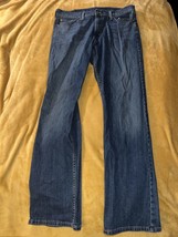 Levi`s 514 Mens Jeans Blue 36x34 Straight Cut Regular Fit Medium Wash - $11.30