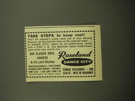 1960 Roseland Dance City Ad - Don Glasser Orch. Argueso &amp; His Latin Rhythms - £11.78 GBP