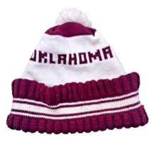 OU Winter Knit Hat Beanie Pom Pom Oklahoma Sooners Vintage Mens Womens Adult - £21.78 GBP