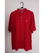 FootJoy FJ Polo Golf Shirt Mens Medium Red Short Sleeve Collared - $420.86 MXN