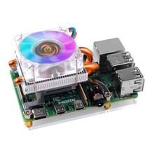 Raspberry Pi 4 Pwm Fan, Raspberry Pi Low-Profile Cpu Cooler With Rgb Cooling Fan - £27.17 GBP