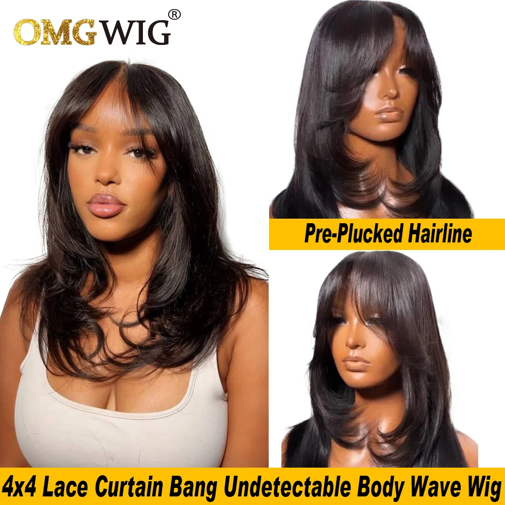 13x6 Lace Frontal Wigs Wave Human Hair Wig For Women 4x4 Lace Curtain Ba - £62.13 GBP+