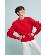 Anthropologie Tiered Ruffled Pullover Sweater by Line &amp; Dot Sz SP - $727.14 MXN