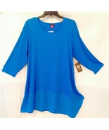 Vince Camuto Woman Plus Blue Blouse size 22/20/2X Asymmetrical Hem Top N... - £24.16 GBP