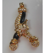 SWAROVSKI Logo Paved Rhinestone &amp; Black Enamel Clown Pendant - $75.54 CAD