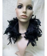 Black Feather Collar Ravenna Maleficent Oz Evanora Cruella De Vil Goth V... - $257.29 MXN