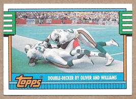 1990 Topps #512 Double-Decker By Oliver And Williams Miami Dolphins - £1.56 GBP