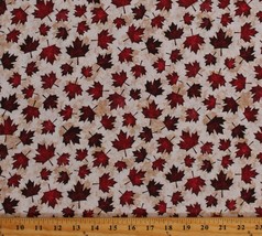 Cotton Maple Leaves Leaf Canadian Fall Autumn Fabric Print by the Yard D660.28 - £11.92 GBP