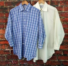 Lot of 2 Charles Tyrwhitt Men&#39;s Long Sleeve Shirts 16.5 33 1 Pale Yellow... - $32.67