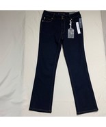 NWT TAHARI Daphne Womens 10 Double Button Mini Boot Jeans in Night Sky D... - £31.07 GBP