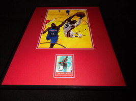 Dwayne Wade 16x20 Framed 2003 Rookie Photo Shoot Worn Jersey Display Heat - $98.99
