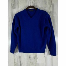 Hart Schaffner Marx Womens Sweater Royal Blue Merino Wool Small READ - £10.26 GBP