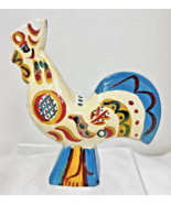 Colorful Vintage Swedish Dala Rooster 6 1/4&quot; Hand Painted Wood Chicken B - €29,77 EUR