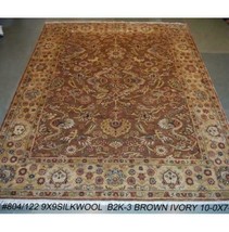 Harooni Rugs Fascinating 8x10 Handmade Silk &amp; Wool Indian PIX-804-122 - £1,236.53 GBP