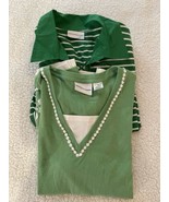 Alfred Dunner Green Blouses Small New With Tags Lot - $16.83