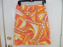 TALBOTS STRETCH SKIRT MULTI-COLOR SIDE ZIP DEAL SIZE 6 WOMEN&#39;S NWOT - £14.00 GBP