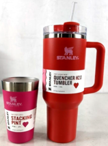 Stanley Target Red Valentines Day Tumbler 40oz &amp; 16 oz Stacking Pint Cosmo Pink - £104.57 GBP