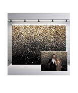 CHAIYA 7X5Ft Gold Glitter Paint Backdrop for Photography Astract Golden ... - £6.17 GBP